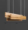 Messina Brown Wood LED Ceiling Lights