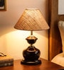 Brown Natural Fiber Designer Table Lamp