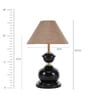 Caen Brown Natural Fiber Shade Night Lamp With Metal Base