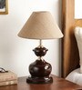 Brown Natural Fiber Designer Table Lamp