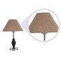 Brown Natural Fiber Shade Table Lamp With Silver Base