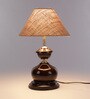 Brown Natural Fiber Designer Table Lamp