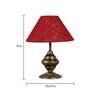 Brown Natural Fiber Shade Table Lamp With Antique Base