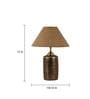 Brown Natural Fiber Shade Table Lamp With Antique Terracotta Base