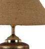 Brown Natural Fiber Shade Table Lamp With Antique Terracotta Base