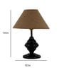 Hazel Brown Natural Fiber Shade Night Lamp With Metal Base