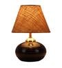 Lassie Brown Natural Fiber Shade Night Lamp With Teracotta Base
