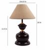 Brown Natural Fiber Shade Table Lamp with Brown Base