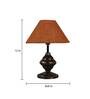 Brown Natural Fiber Shade Table Lamp With Copper Base