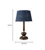 Brown Natural Fiber Shade Table Lamp With Copper Base