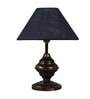 Brown Natural Fiber Shade Table Lamp With Copper Base