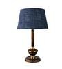 Brown Natural Fiber Shade Table Lamp With Copper Base