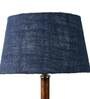 Brown Natural Fiber Shade Table Lamp With Copper Base