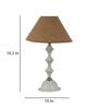 Potenza Brown Natural Fiber Shade Night Lamp With Metal Base