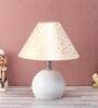 Lucca Brown Natural Fiber Shade Night Lamp With Metal Base