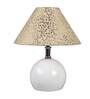 Lucca Brown Natural Fiber Shade Night Lamp With Metal Base