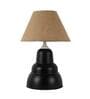 Brown Natural Fiber Shade with Black Terracotta Base