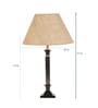 Brown Fabric Shade Table Lamp with Brown Base
