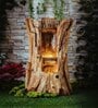 Brown Nature Inspired Carved Tree Water Fountain