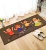 Brown Character Nylon 2 ft x 4 ft Kids Floor Runner
