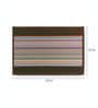 Brown Nylon Geometric 23x15 Inch AntiSkid Door Mat