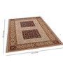 Brown Persian Polyester 5 ft x 7 ft Machine Made Carpet