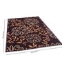 Purple Floral Polyester 5 ft x 7 ft Machine Made Carpet