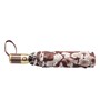 Brown Floral 3 Fold Nylon Umbrella