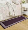 Brown Nylon Geometric Pattern 47.2 x 19.6 Inches Runner