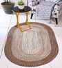 Brown Oic Robust Oval Braided Heavy 3X5 Ft Carpet