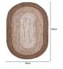 Brown Oic Robust Oval Braided Heavy 3X5 Ft Carpet