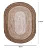 Brown Oic Robust Oval Braided Heavy 5X7 Ft Carpet