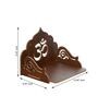 Brown Om Design Laminated Wood Pooja Shelf