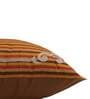 Orange Striped Polyester 20 x 20 Inches Cushion Cover