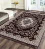 Brown Persian Chenille 4 Ft X 6 Ft Machine Made Carpet