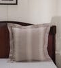 Brown Patterned 300 TC Cotton 24 x 24 Inches Pillow Covers (Set of 2)