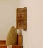 Wooden Flush Mount Wall Light (Brown)