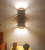 Wooden Flush Mount Wall Light (Brown)