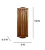 Wooden Flush Mount Wall Light (Brown)