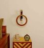 Brown Pine Wood Halo Wall Sconces