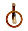 Brown Pine Wood Halo Wall Sconces