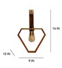 Hexad L Brown Solid Wood Wall Sconces