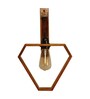 Hexad L Brown Solid Wood Wall Sconces