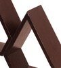 Set of 3 Solid Wood Pentagon Shaped Wall Shelf in Brown Colour