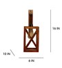 Symmetric Wooden Novelty Wall Light (Natural Wood)