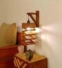 Wiggle L Brown Solid Wood Wall Sconces