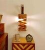 Wiggle L Brown Solid Wood Wall Sconces