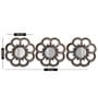 Brown Plastic (Set of 2) Wall Mirror