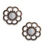 Brown Plastic (Set of 2) Wall Mirror