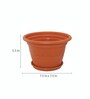 Brown Plastic 8 Inch Heavy Duty Planters Pots